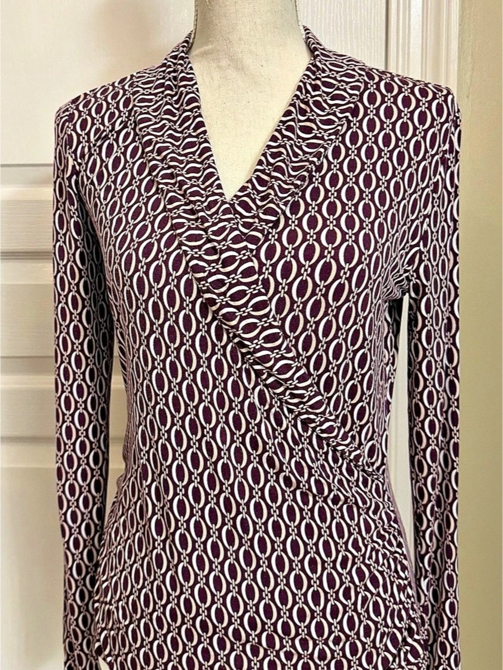 Ann Taylor Geometric Pattern Blouse